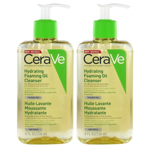 【CeraVe】 HYDRATING FOAMING OIL CLEANSER 236ml <7.98 fl oz> 2pc