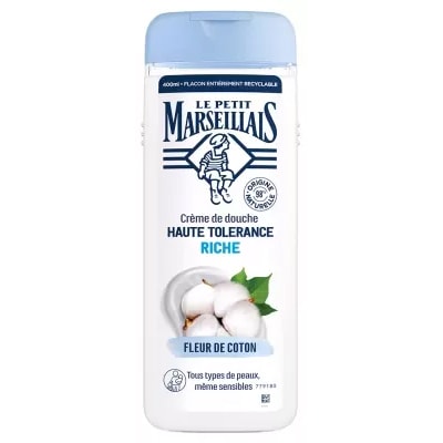 【Le Petit Marseillais】 High Tolerance Rich Cotton Flower Shower Cream 400mL <13.5 fl oz>
