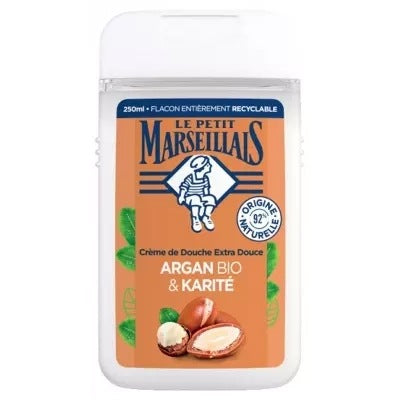 【Le Petit Marseillais】 Extra Gentle Shower Cream with Organic Argan & Shea 250mL <8.5 fl oz>