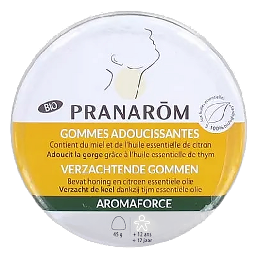 Pranarôm Aromaforce Organic Soothing Gums Honey & Lemon 45 g