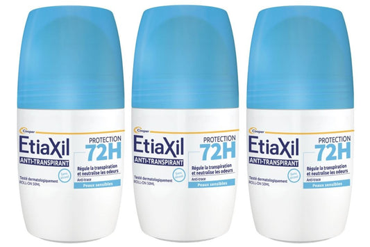 Etiaxil 72H Anti-Perspirant Deodorant Roll-On Sensitive Skin 50 mL <1.7 fl oz> 3pc Set