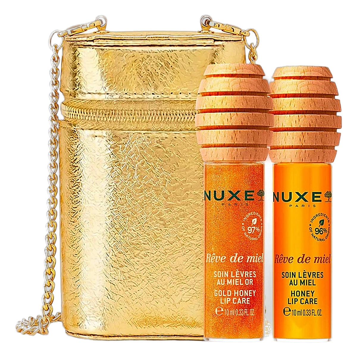 Nuxe Rêve de Miel® Lip Care Duo with Gold Case 2 × 10 mL