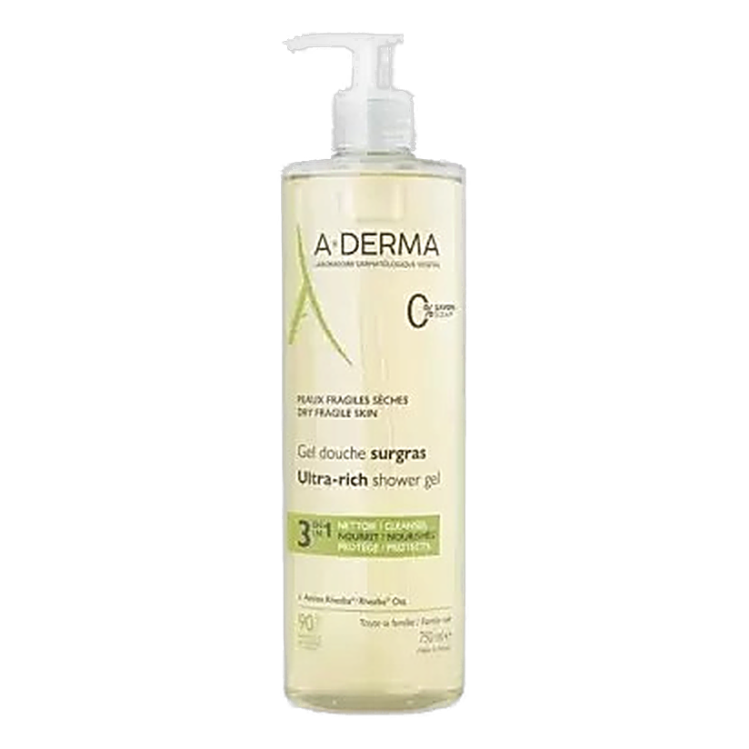A-DERMA Les Indispensables Surgras Shower Gel 750 mL