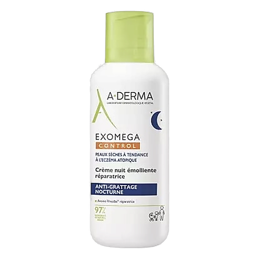A-DERMA Exomega Control Emollient Repairing Night Cream 400 mL