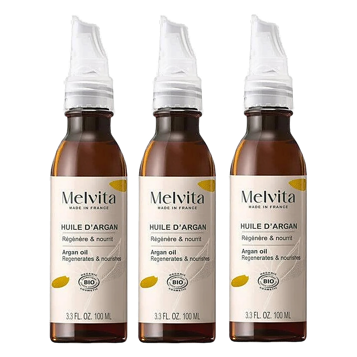 Melvita Organic Argan Oil 100 mL 3pc Set