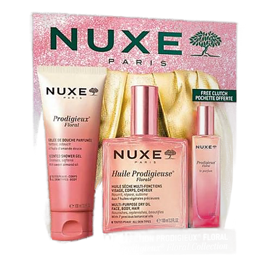 Nuxe The Prodigieux® Floral Collection Christmas Gift Set (3 Products + Gold Pouch)