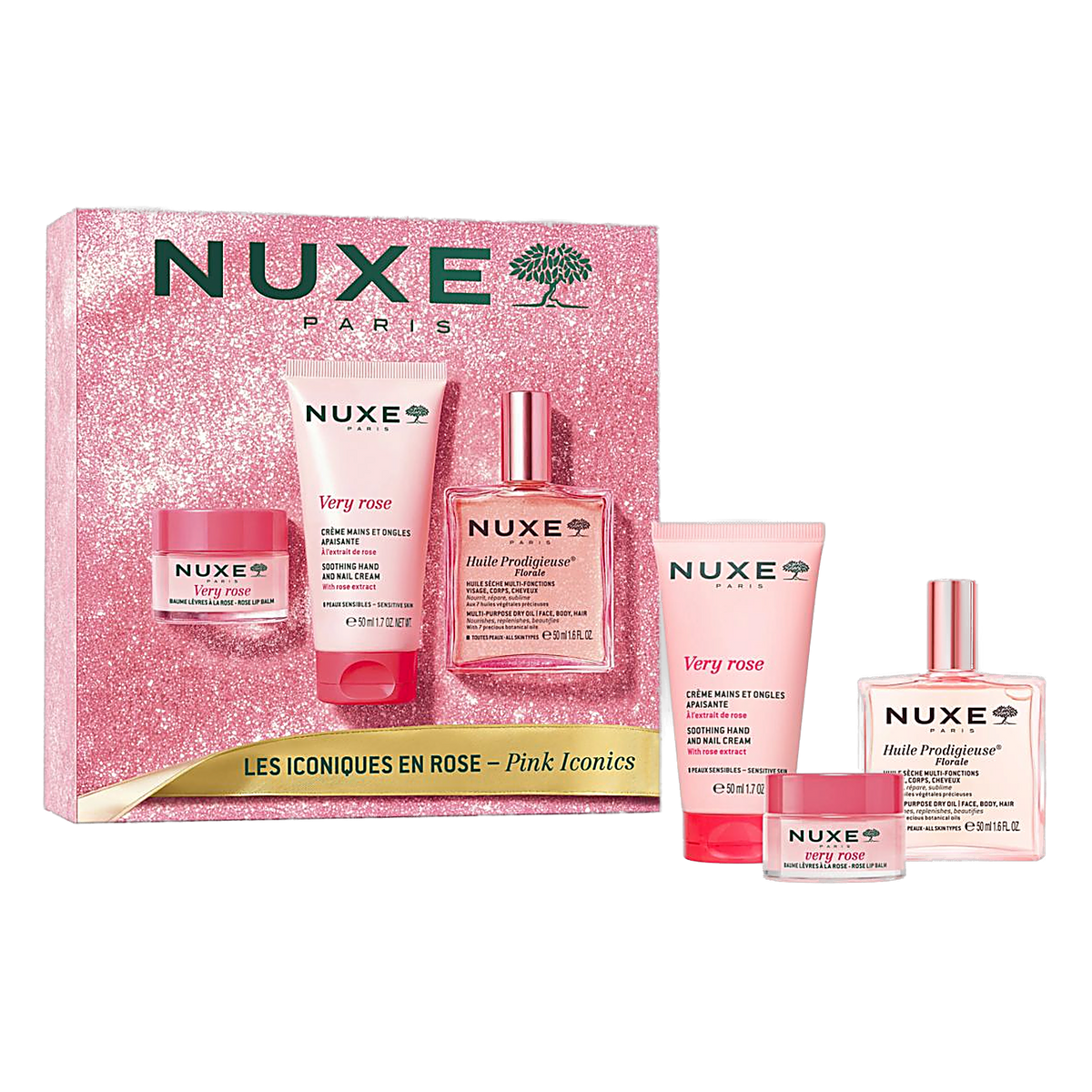 Nuxe The Icons in Rose Christmas Gift Set (3 Products)