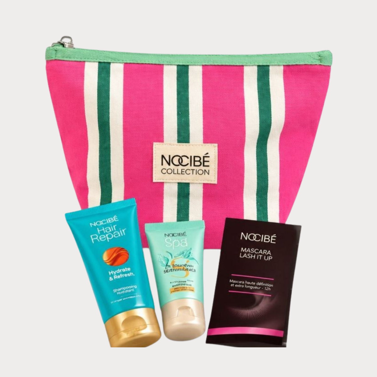 Nocibe Collection Pouch Beauty Set with shampoo, hand cream and mascara
