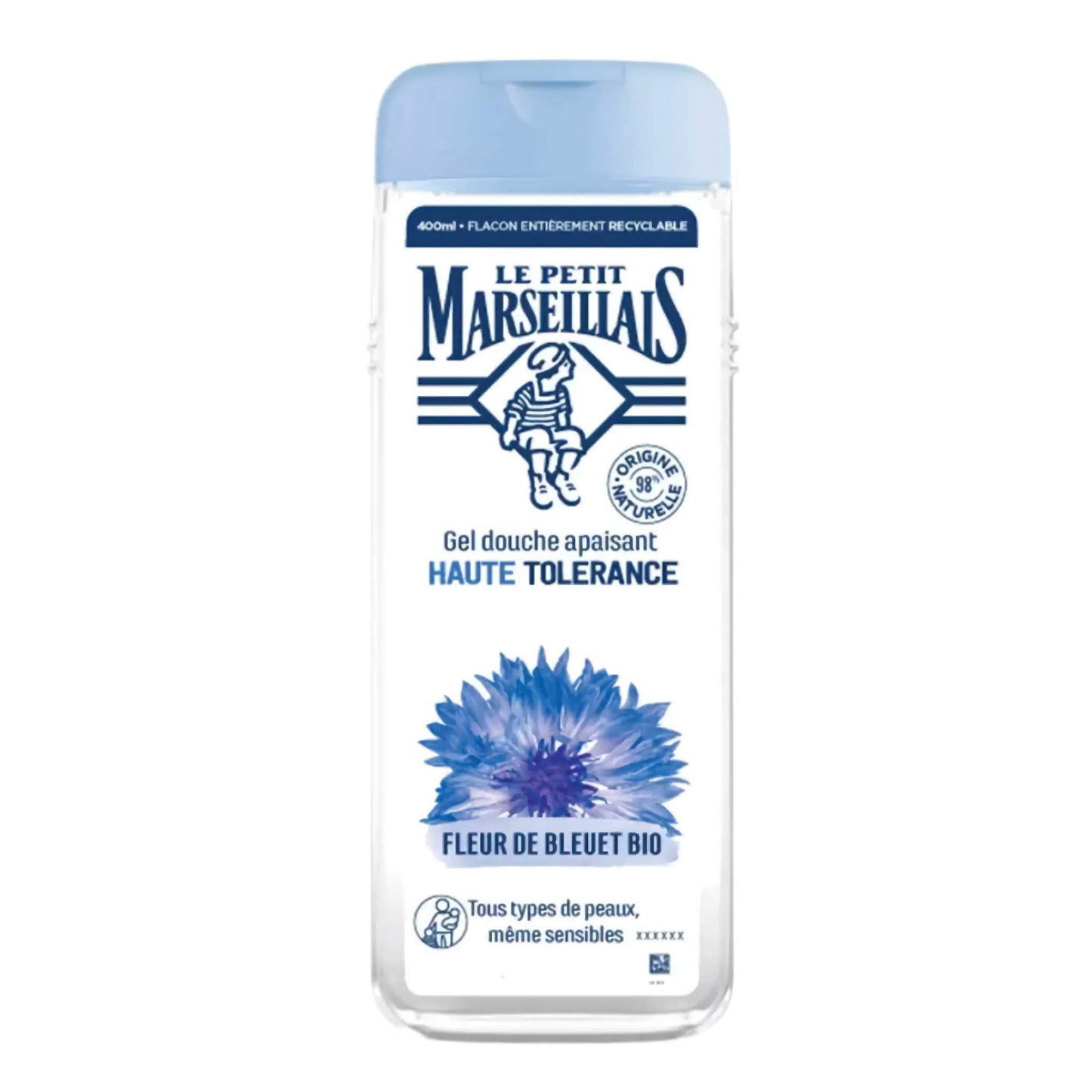 【Le Petit Marseillais】High Tolerance Soothing Shower Gel with Cornflower Organic 400 mL <13.53 fl oz>