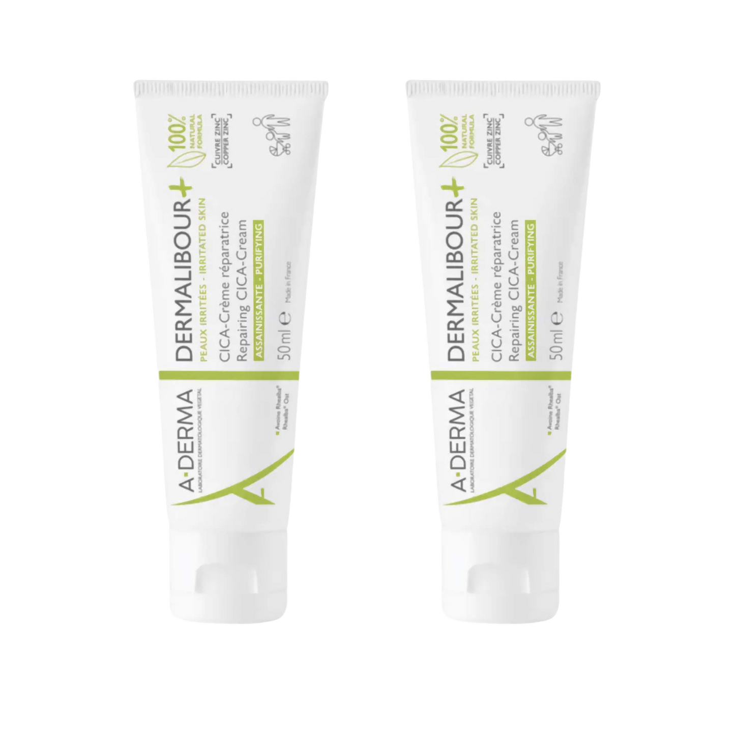 【A-DERMA】Dermalibour+ CICA-Repairing Cream 50 mL <1.7 fl oz> 2pc set