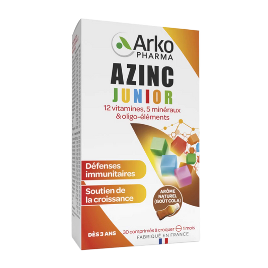 【Arkopharma】Azinc Vitality Junior Strawberry Flavor 30 Tablets
