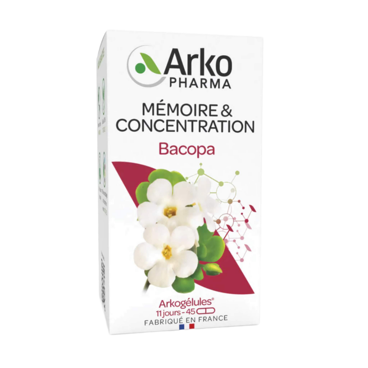 【Arkopharma】Arkogelules Bacopa Memory Concentration 45 Capsules
