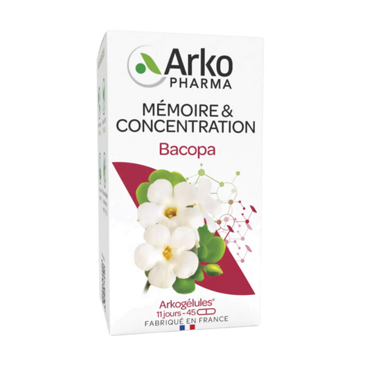 【Arkopharma】Arkogelules Bacopa Memory Concentration 45 Capsules