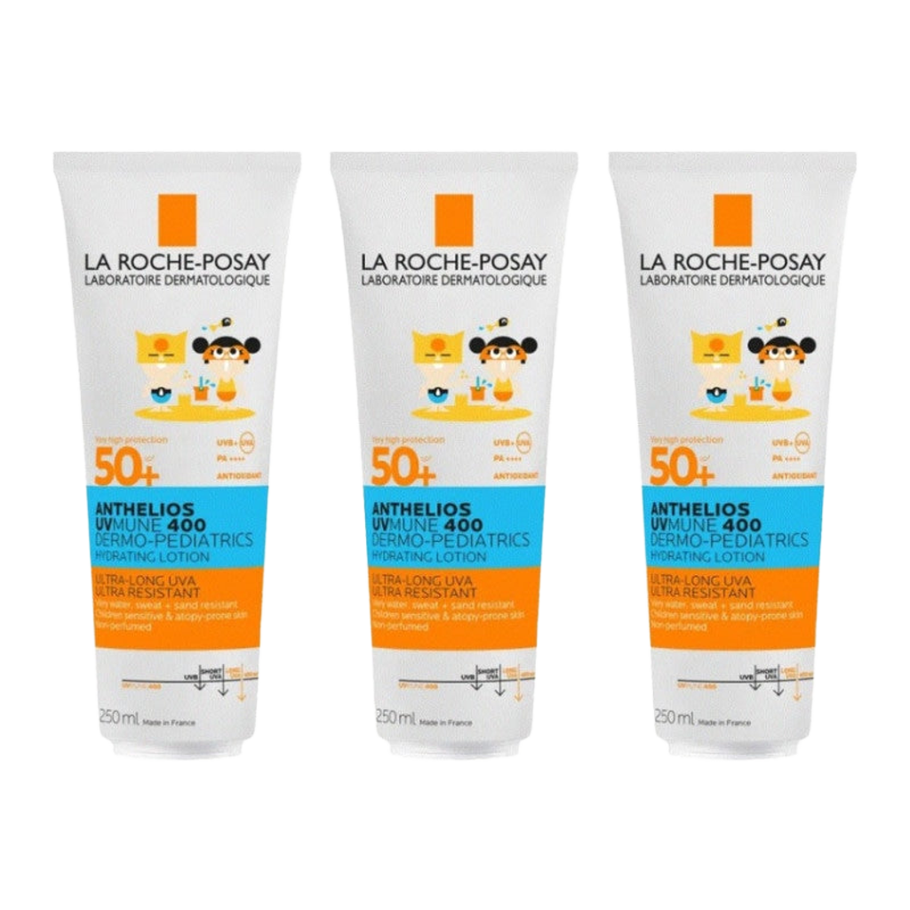 【LA ROCHE POSAY】ANTHELIOS DERMO-PEDIATRICS UVMUN 400 SPF50+ LAIT 250ml <8.45 fl oz> 3pc