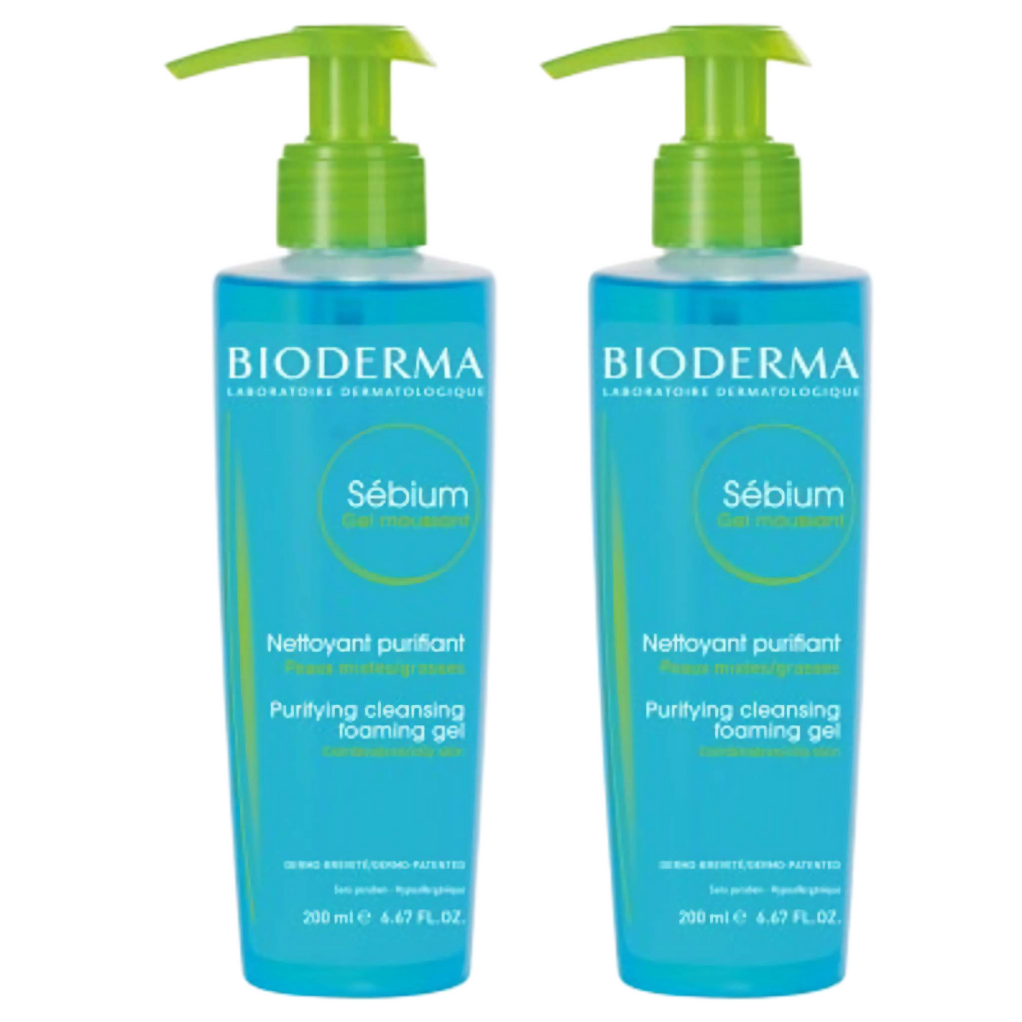 【BIODERMA】SEBIUM GEL MOUSSANT 200ml <6.7 fl oz> 2pc set