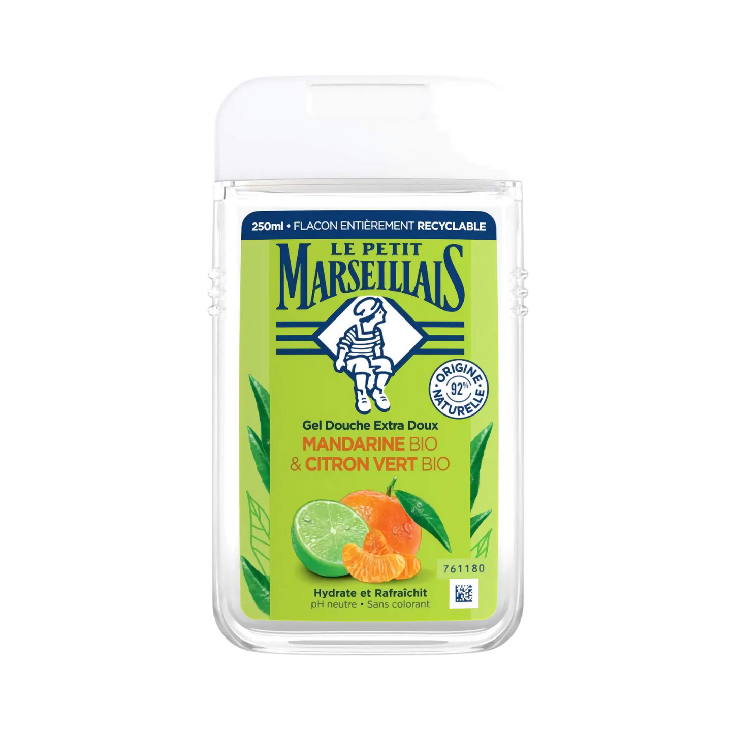 【Le Petit Marseillais】Extra Gentle Shower Gel Mandarin & Lime Organic 250 mL <8.5 fl oz>