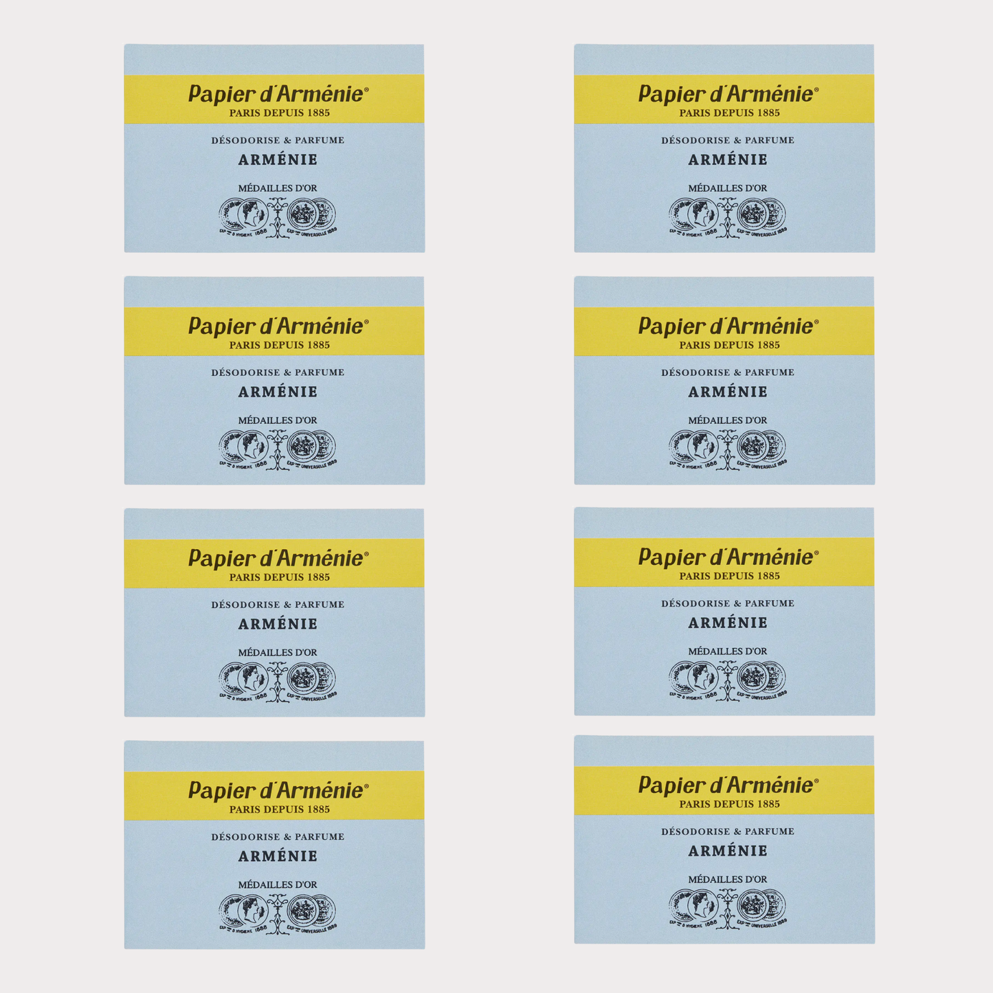 【Papier d'Arménie】Année de l'Arménie Incense Paper - 8 Booklets Set (Total 288 Strips)