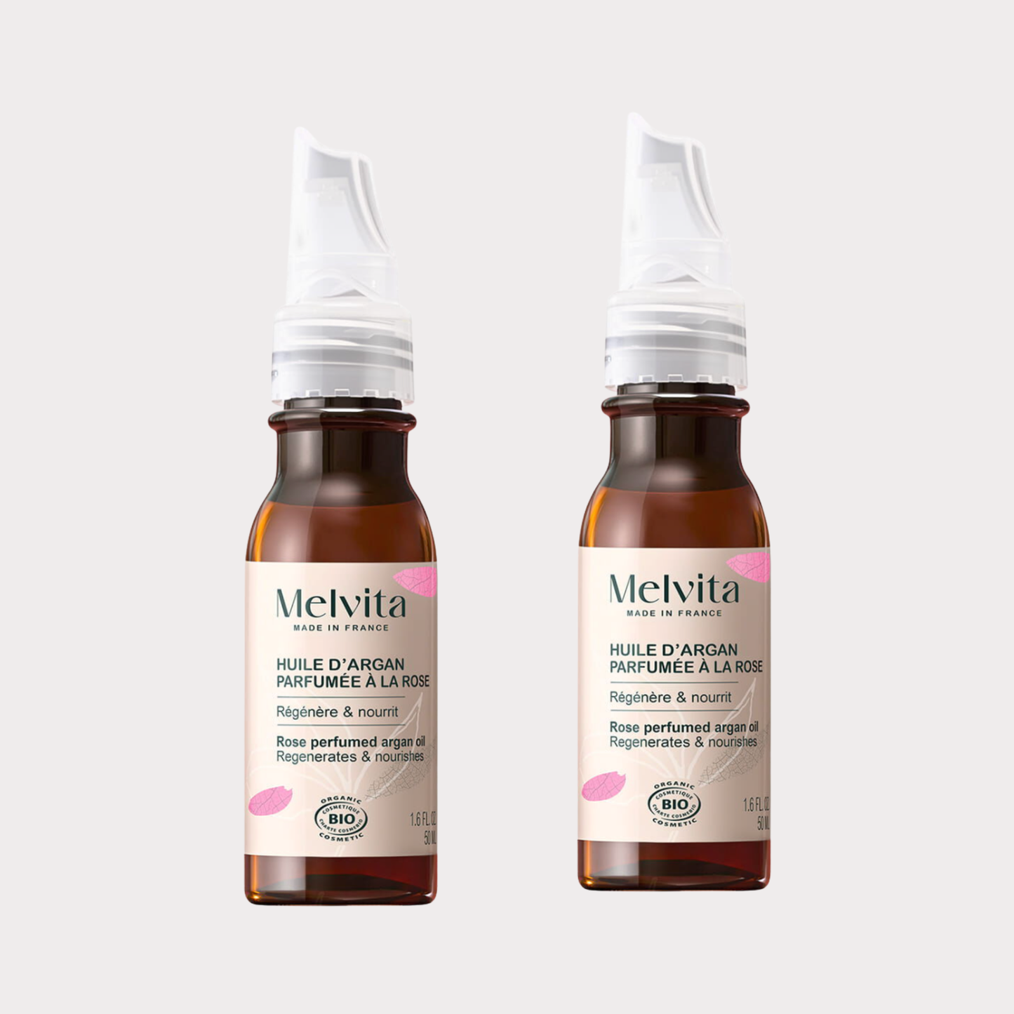 【Melvita】Huile d'Argan Parfumée à la Rose 50 mL <1.7 fl oz> ensemble de 2 pièces