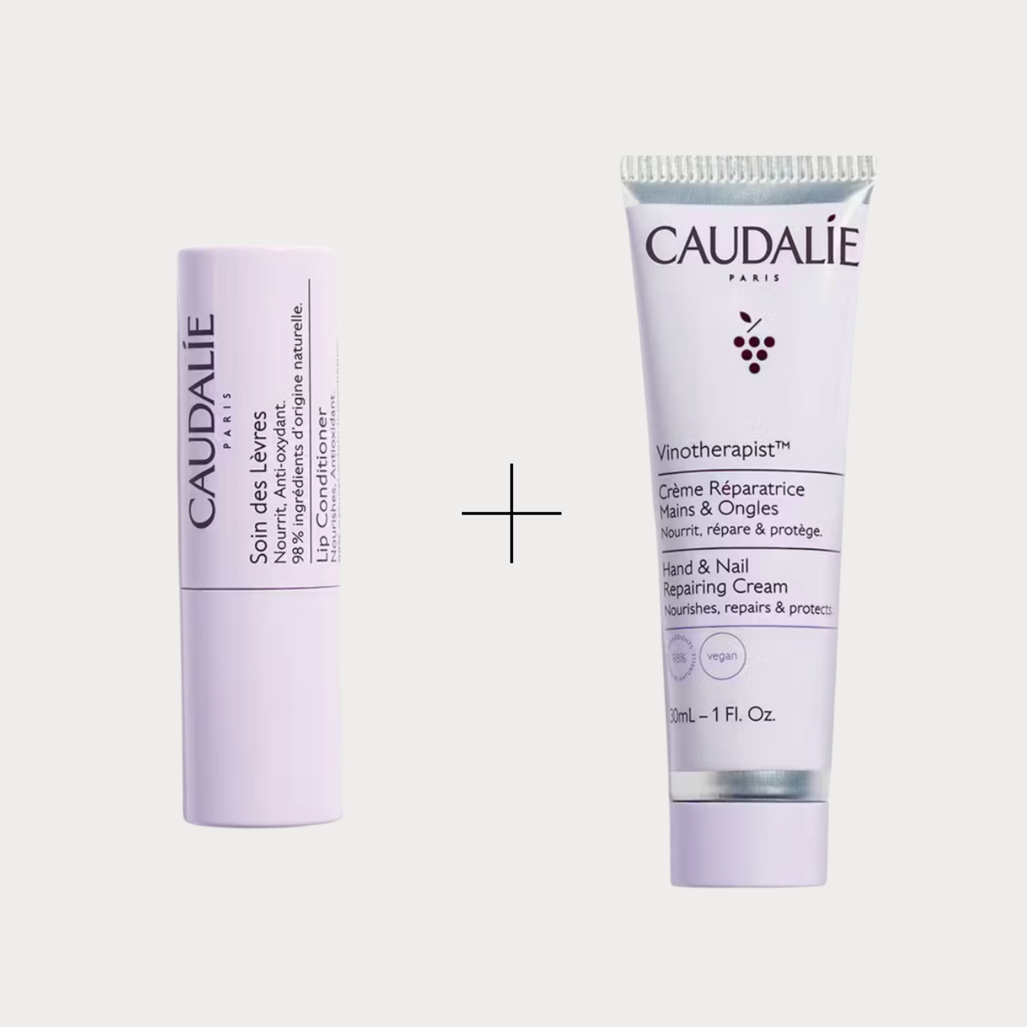 【Caudalie】Vinotherapist Hand Cream 30 mL <1.0 fl oz> & Lip Care 4.5 g <0.16 oz>