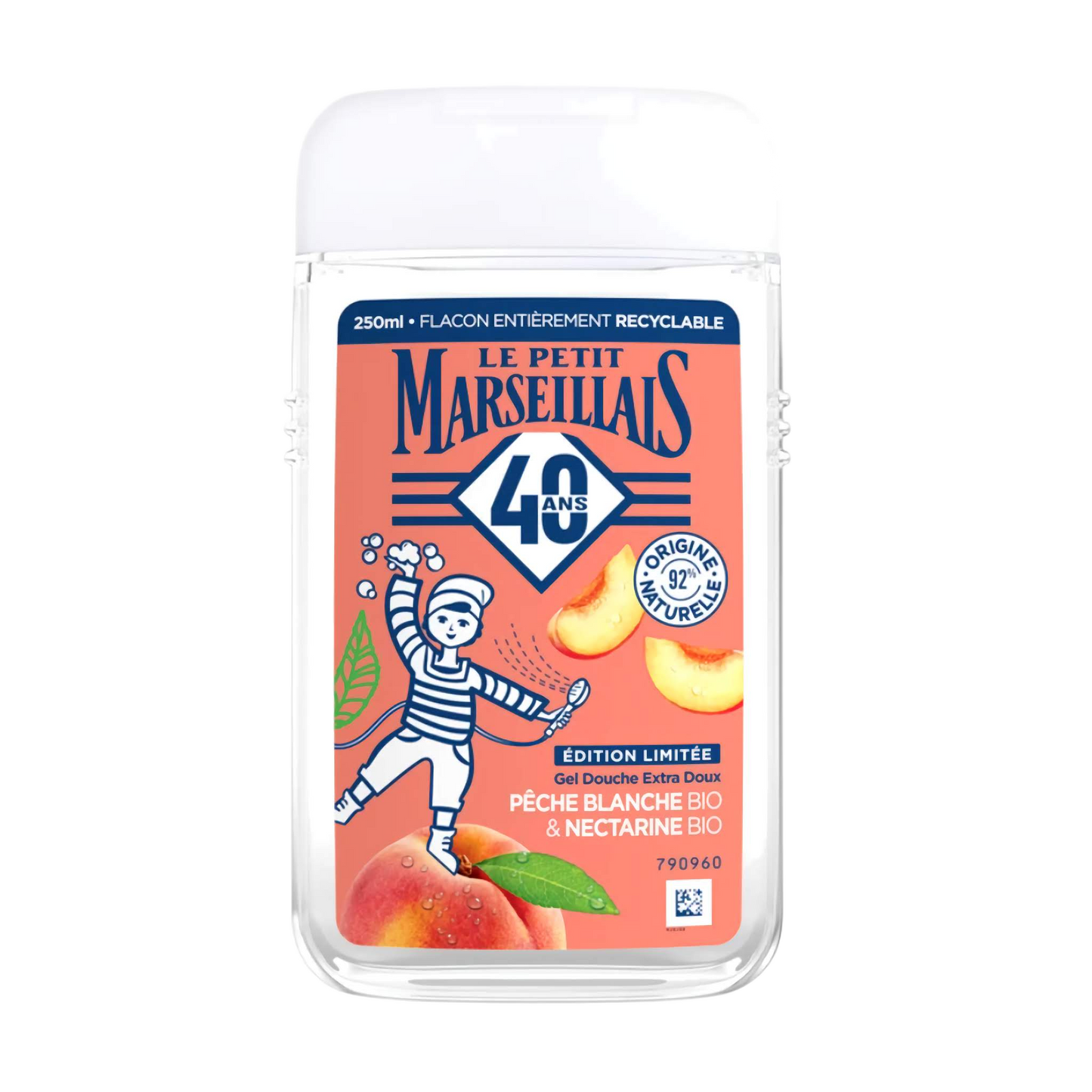 【Le Petit Marseillais】Extra Gentle Shower Gel White Peach & Nectarine Organic 250 mL <8.5 fl oz>