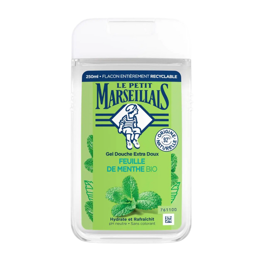 【Le Petit Marseillais】Extra Gentle Shower Gel Mint Leaf Organic 250 mL <8.5 fl oz>