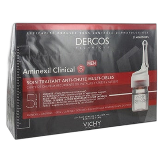 【Vichy】Dercos Technique Aminexil Clinique 5-Hommes 6 mL <0.2 fl oz> 21 Ampoules