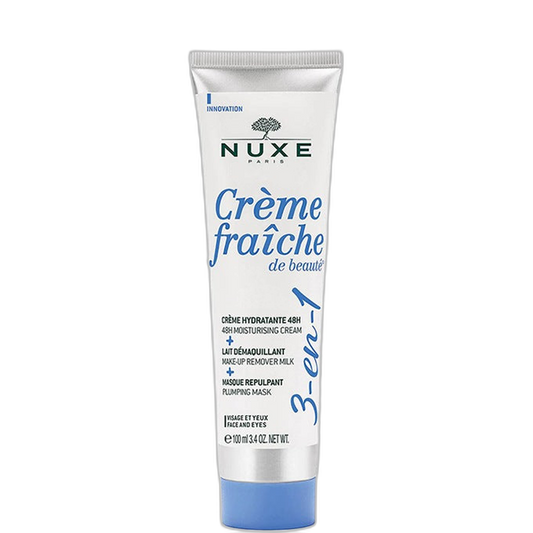 【NUXE】Crème Fraîche De Beauté 3 In 1, Moisturizing Cream 48H, Cleansing Milk, Plumping Mask 100 mL <3.4 fl oz>