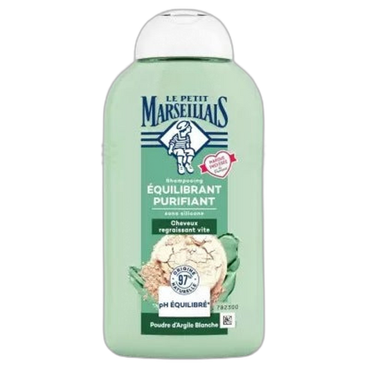 【Le Petit Marseillais】Shampoing Purifiant Équilibrant à l'Argile Blanche 250 mL <8.5 fl oz>