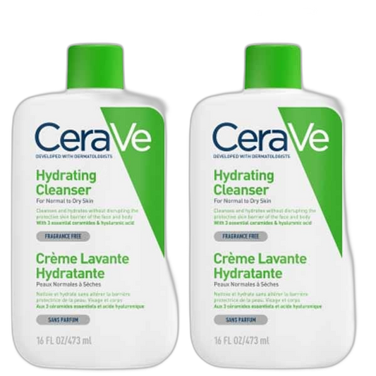 【CeraVe】Nettoyant Hydratant 473 mL <16.0 fl oz> Ensemble de 2 pièces