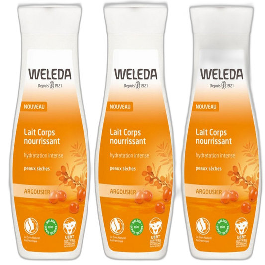 【Weleda】Lait Corporel Nourrissant À L'Argousier 200 mL <6.8 fl oz> 3 pièces