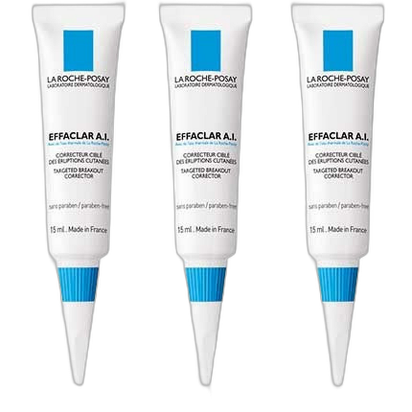 【La Roche-Posay】Effaclar A.I. 15 mL <0.51 fl oz> Ensemble de 3 pièces