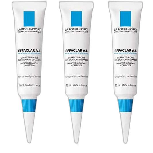 【La Roche-Posay】Effaclar A.I. 15 mL <0.51 fl oz> Ensemble de 3 pièces