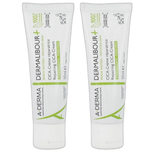 【A-DERMA】Crème Purifiante Réparatrice Cica Dermalibour+ 50 mL <1,7 fl oz> ensemble de 2 pièces