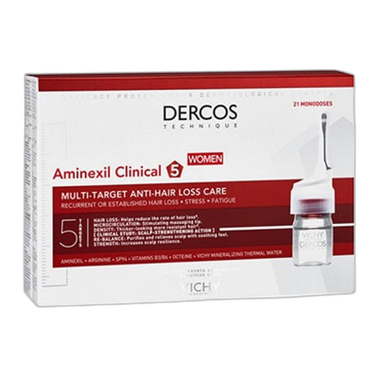 【Vichy】Dercos Technique Aminexil Clinique 5 -Femme 6 mL <0.2 fl oz> 21 Ampoules