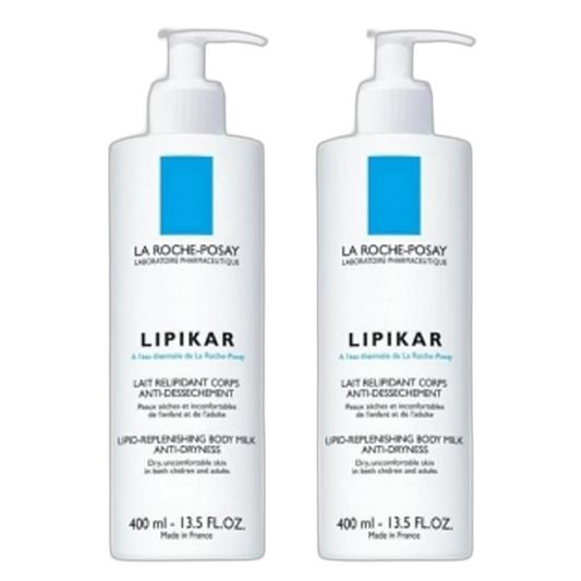 【La Roche-Posay】Lait Corporel Relipidant Lipikar Anti-Séchage 400 mL <13.5 fl oz> 2 pièces set