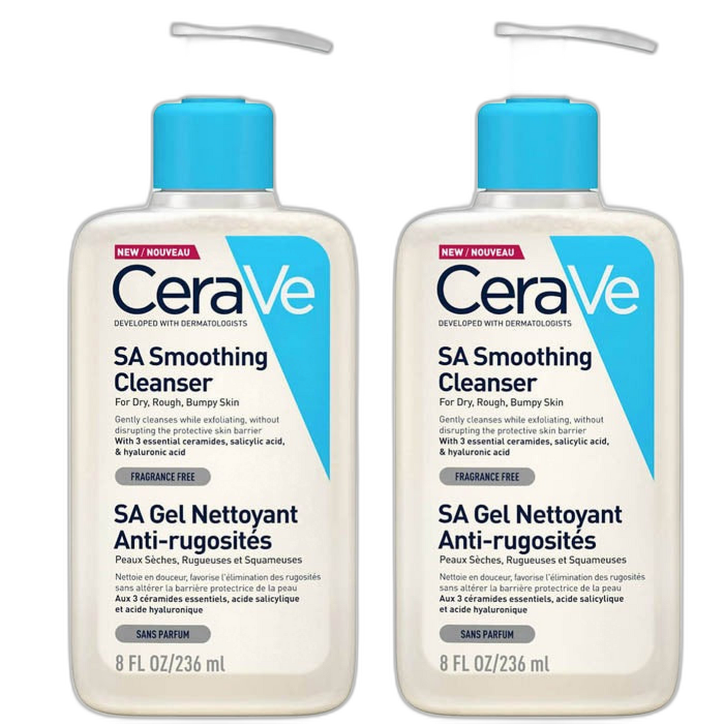 【CeraVe】Sa Smoothing Cleanser 236 mL <8.0 fl oz> 2pc Set