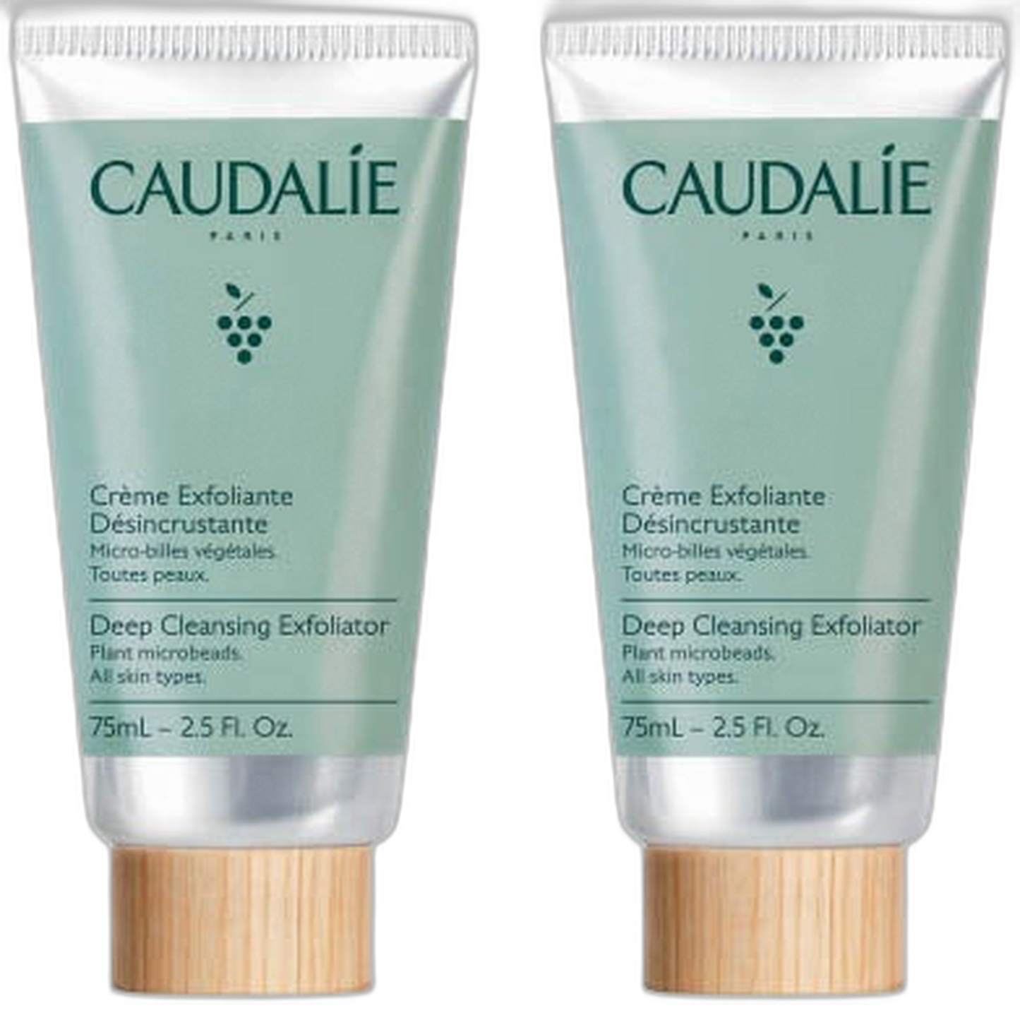 【Caudalie】Vinoclean Exfoliating Purifying Cream 75 mL <2.5 fl oz> 2pc set