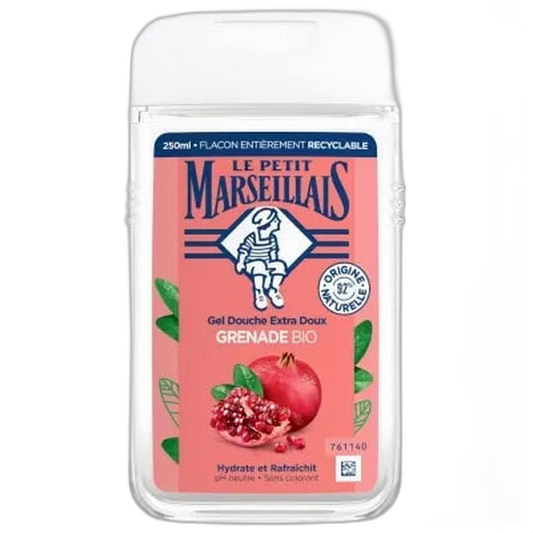 【Le Petit Marseillais】Extra Gentle Pomegranate Organic Mediterranean Shower Gel 250 mL <8.5 fl oz>