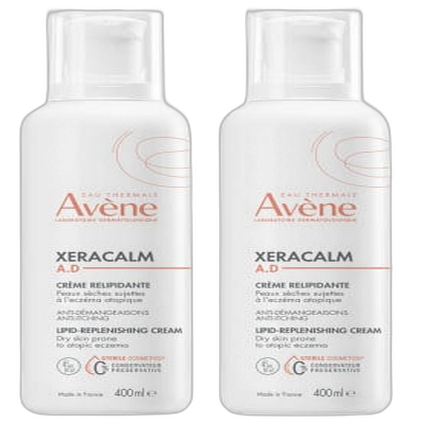 【Avène】Crème Relipidante Xeracalm A.D 400 mL <13.5 fl oz> ensemble de 2 pièces