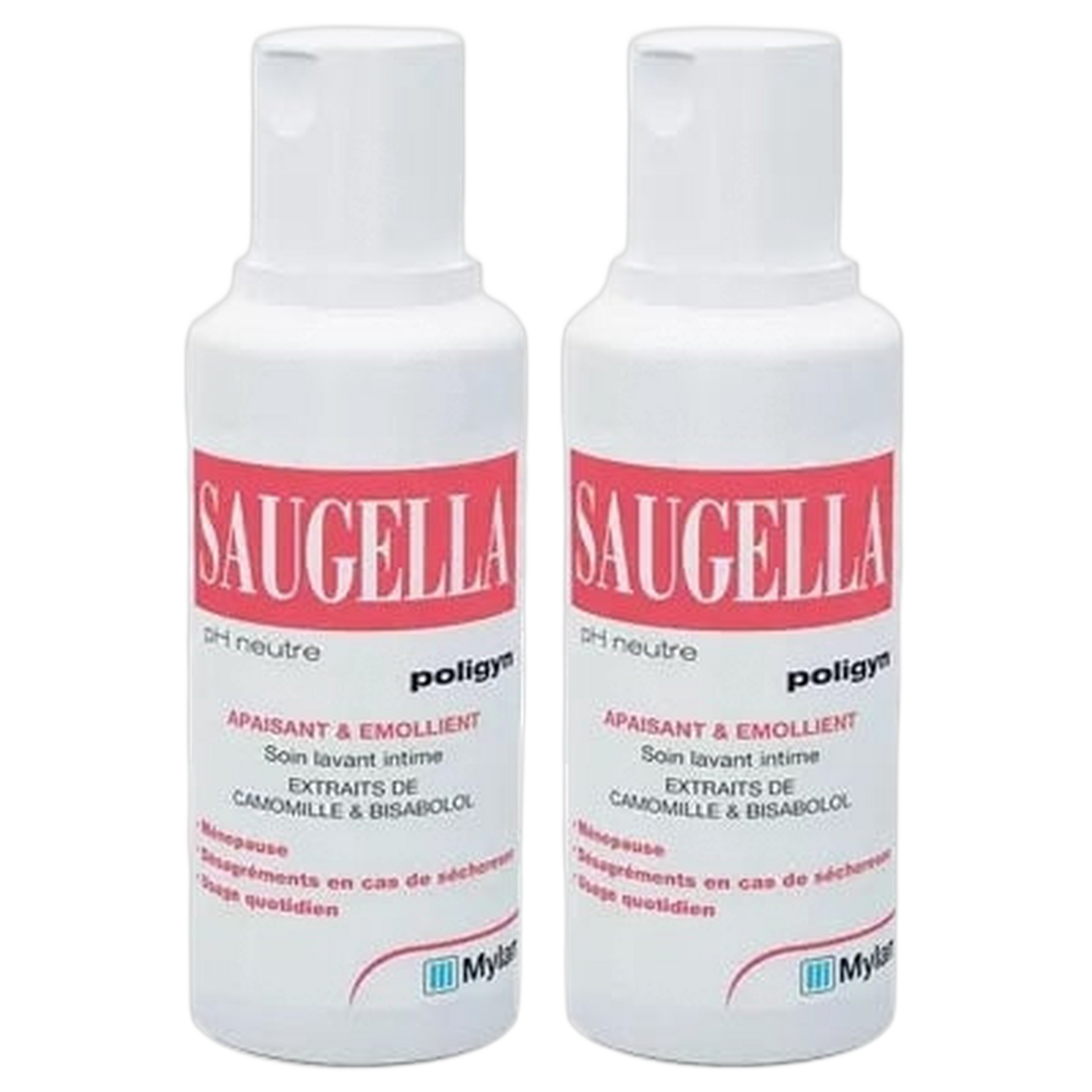 【SAUGELLA】POLIGYN SOIN LAVANT INTIME APAISANT ET EMOLLIENT LOT DE 250ml <8.5 fl oz> 2pc