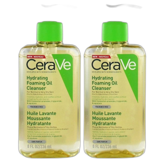 【CeraVe】Nettoyant Moussant Hydratant à l'Huile 236 mL <8.0 fl oz> 2 pièces Set