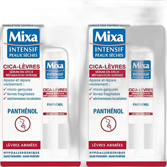 【Mixa】Sérum Réparateur Intense Cica-Lips pour Lèvres Abîmées 19 g <0.67 oz> 2 pièces