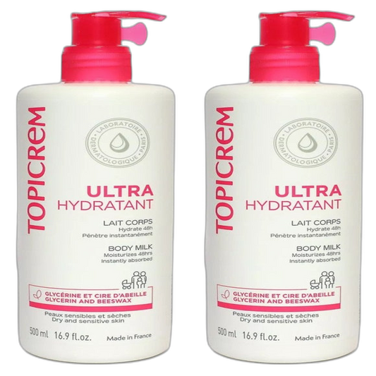 【Topicrem】Ultra-Hydrating Body Milk 500 mL <16.9 fl oz> 2pc set