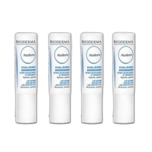 【Bioderma】Baume à Lèvres Atoderm 4 g <0.14 oz> Ensemble de 4 pièces
