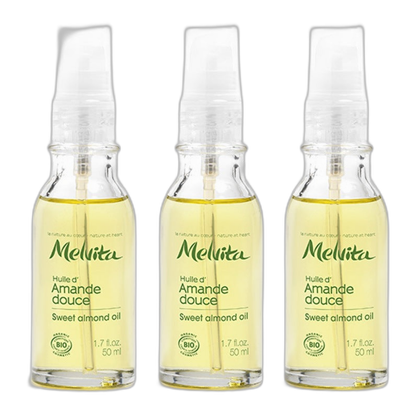 【Melvita】Sweet Almond Oil 50 mL <1.7 fl oz> 3pc set