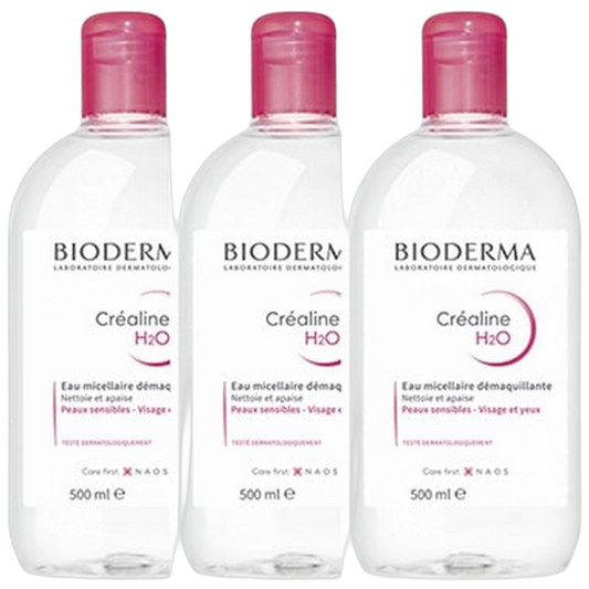 【BIODERMA】 CREALINE H2O 500ml <16.9 fl oz> 3pc set