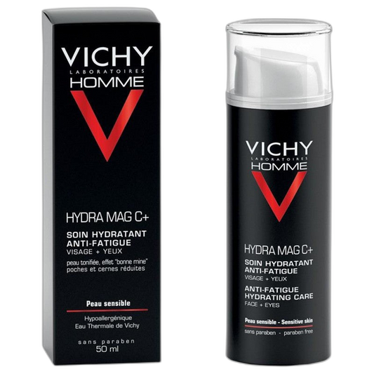 【Vichy】Homme Hydra Mag C+ Anti-Fatigue Moisturizing Care for Face & Eyes 50 mL <1.7 fl oz>