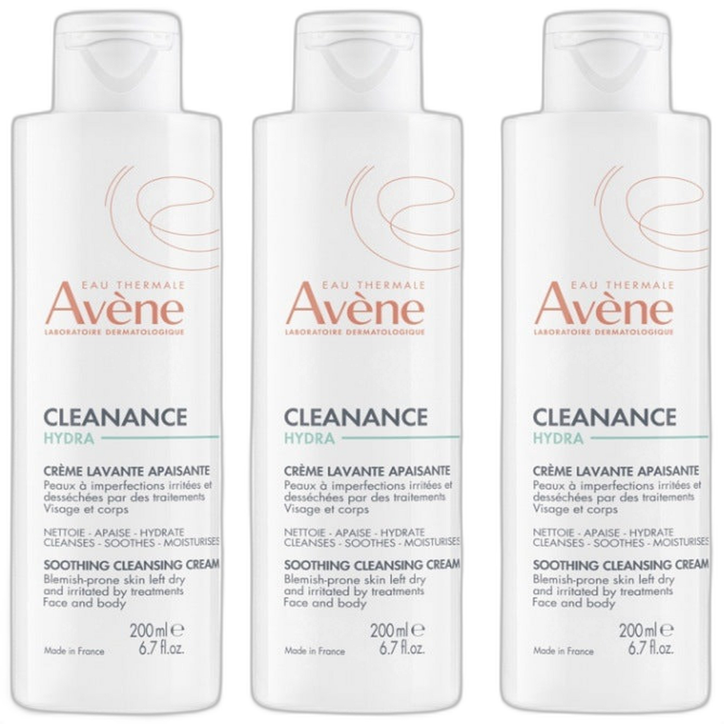 【Avène】清爽舒緩潔面霜 200 mL <6.8 fl oz> 3件組