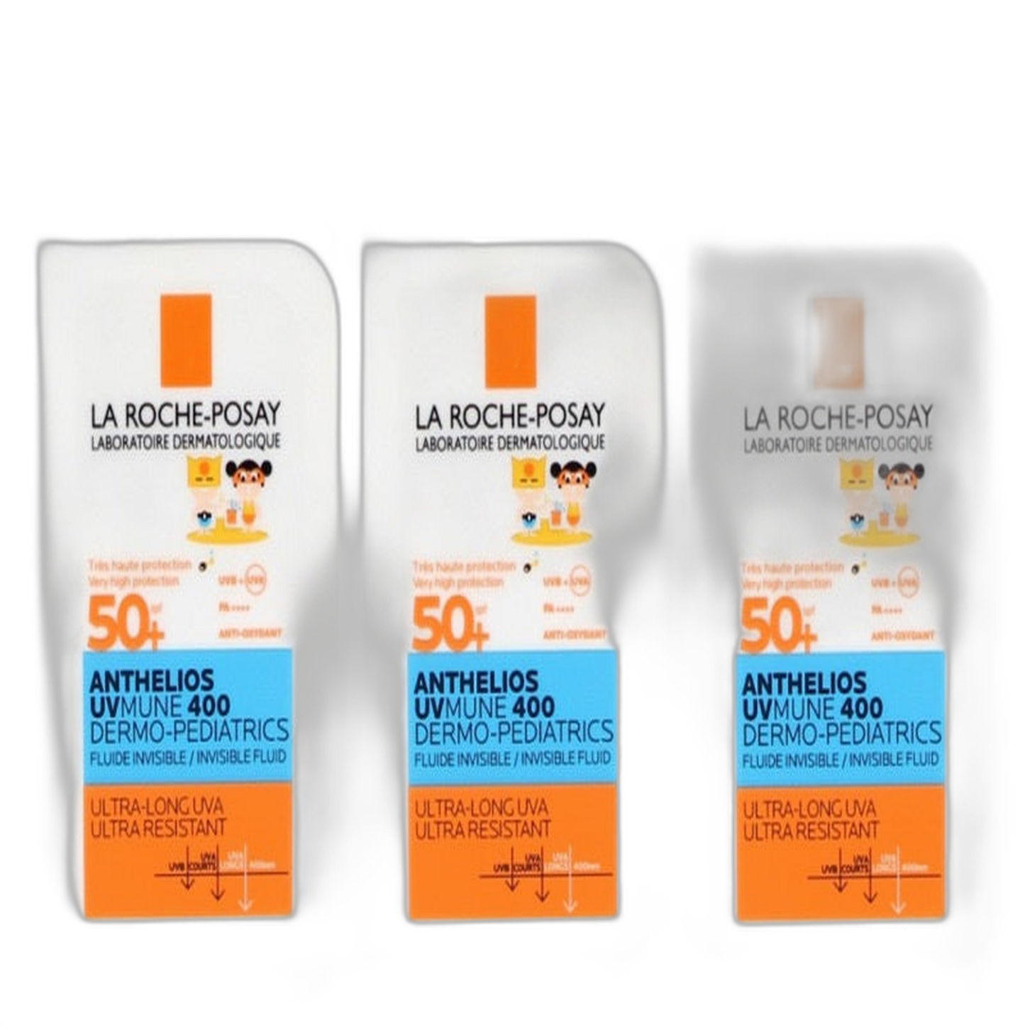 【La Roche-Posay】安得利奥斯儿童防晒霜 UVMun 400 隐形液体 SPF50 50 mL <1.7 fl oz> 3件套