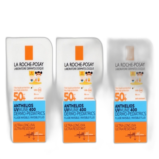 【La Roche-Posay】Anthelios Dermo Pediatrics UVMun 400 Invisible Fluid SPF50 50 mL <1.7 fl oz> 3pc Set